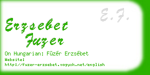 erzsebet fuzer business card
